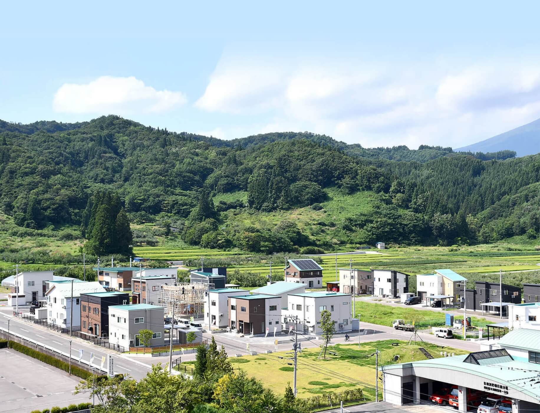 西目屋村エコタウン全景